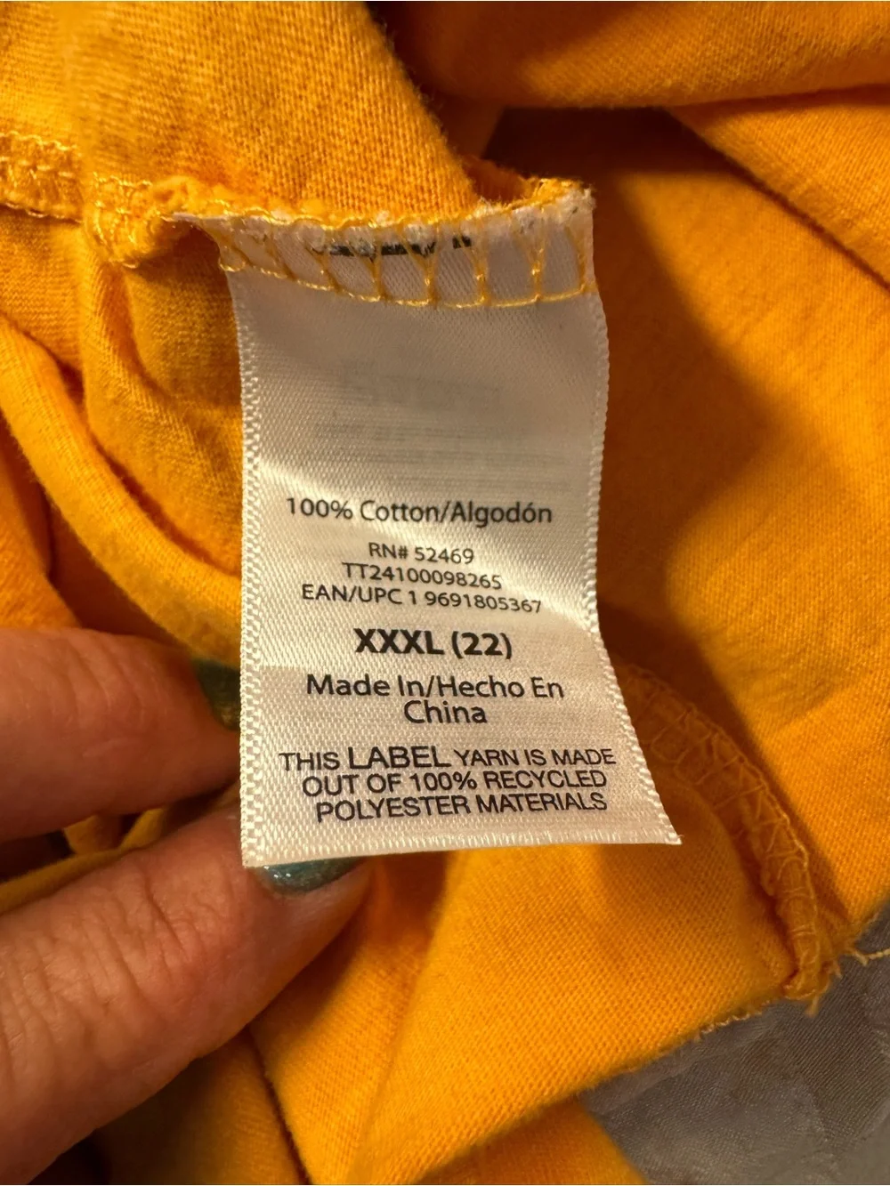 Preowned Time and Tru Orange Dress Size XXXL Bust 23" Item #PHK7709 - Picture 4 of 4